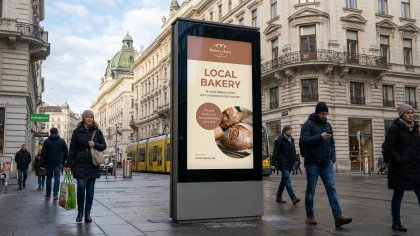Digitale Werbedisplays in Wien: Einsatz, Anbieter, Kosten und Genehmigungen