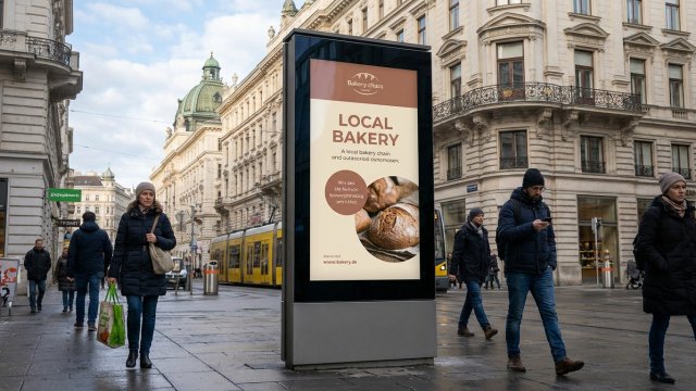 Digitale Werbedisplays in Wien: Einsatz, Anbieter, Kosten und Genehmigungen