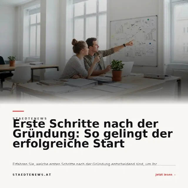 Share-Card fuer Erste Schritte nach der Gründung: So gelingt der erfolgreiche Start