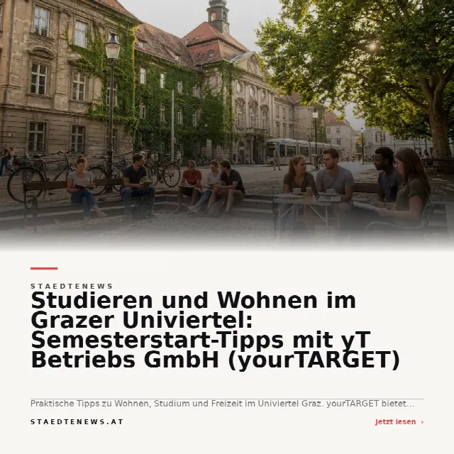 Share-Card fuer Studieren und Wohnen im Grazer Univiertel: Semesterstart-Tipps mit yT Betriebs GmbH (yourTARGET)