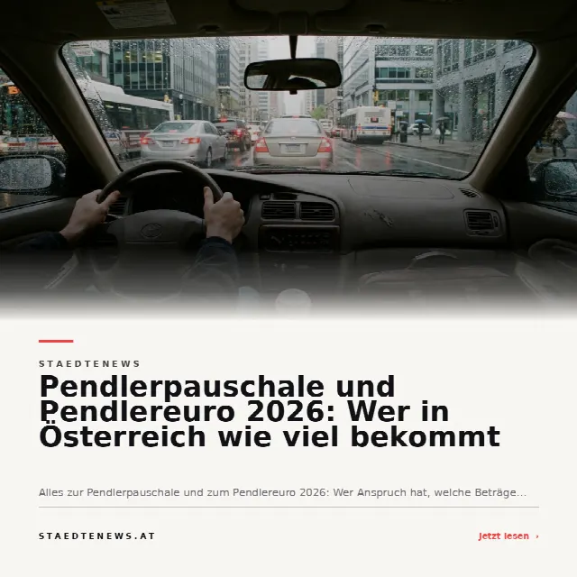 Share-Card fuer Pendlerpauschale und Pendlereuro 2026: Wer in Österreich wie viel bekommt