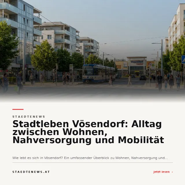 Share-Card fuer Stadtleben Vösendorf: Alltag zwischen Wohnen, Nahversorgung und Mobilität