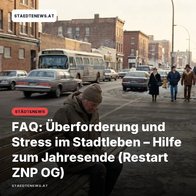 Share-Card fuer FAQ: Überforderung und Stress im Stadtleben – Hilfe zum Jahresende (Restart ZNP OG)
